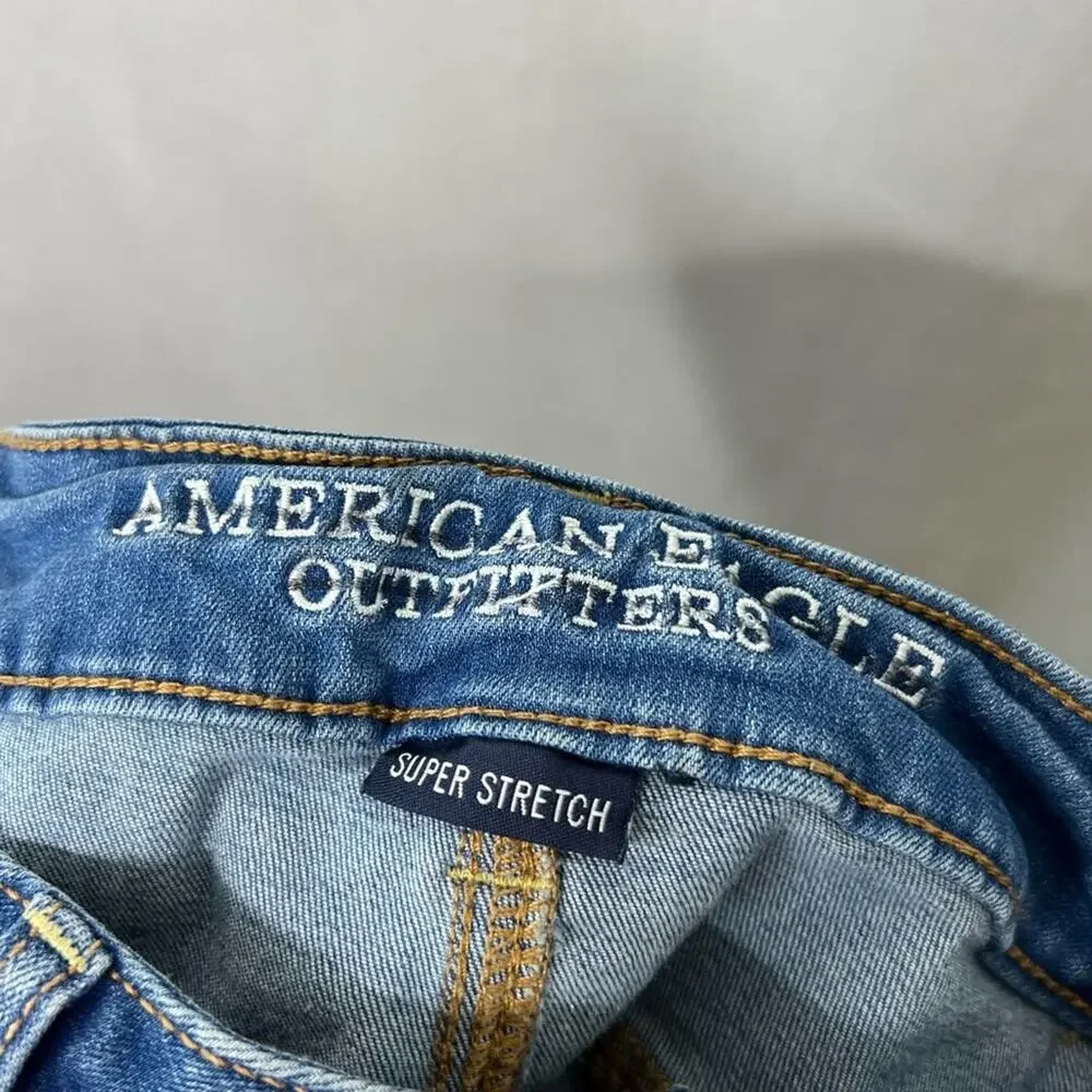 AMERICAN EAGLE / mid rise hi rise shortie denim jean shorts / 2